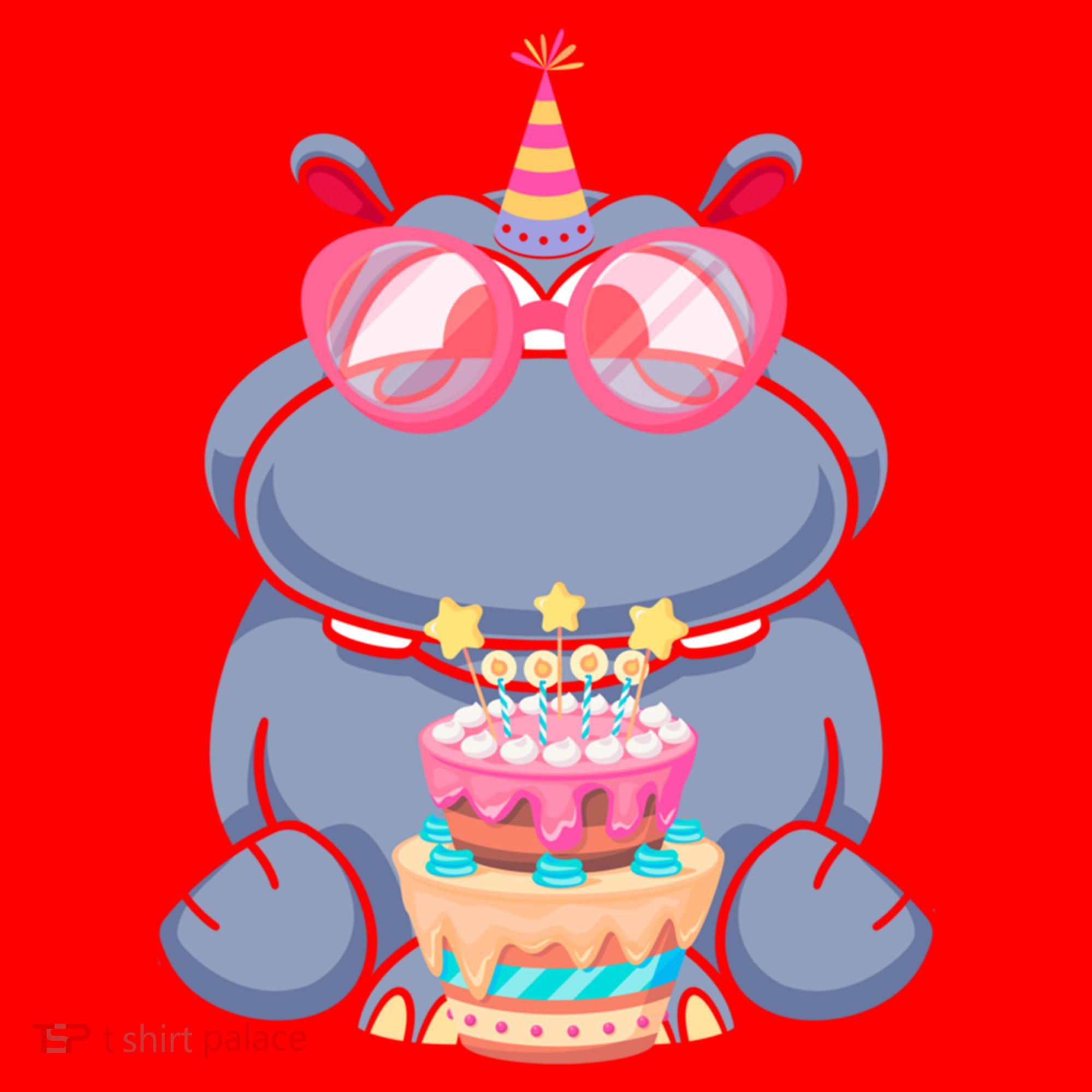 Hippopotamus Birthday Hippo Gift Santa Hat