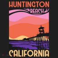 Huntington Beach Golf Towel thumb 3