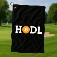 Hodl Bitcoin Hodl Hold Btc Coin Crypto Trader Freedom Gift Golf Towel thumb 1