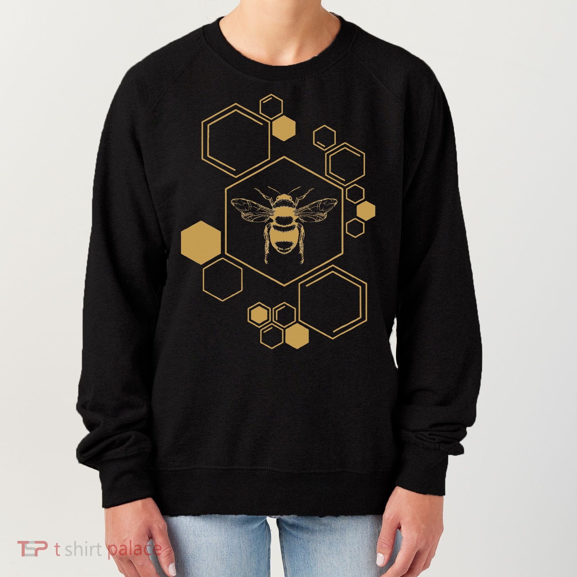 Honey Bee Hive Honeycomb Beekeeping Beekeeper Gift Women's Sweatshirt