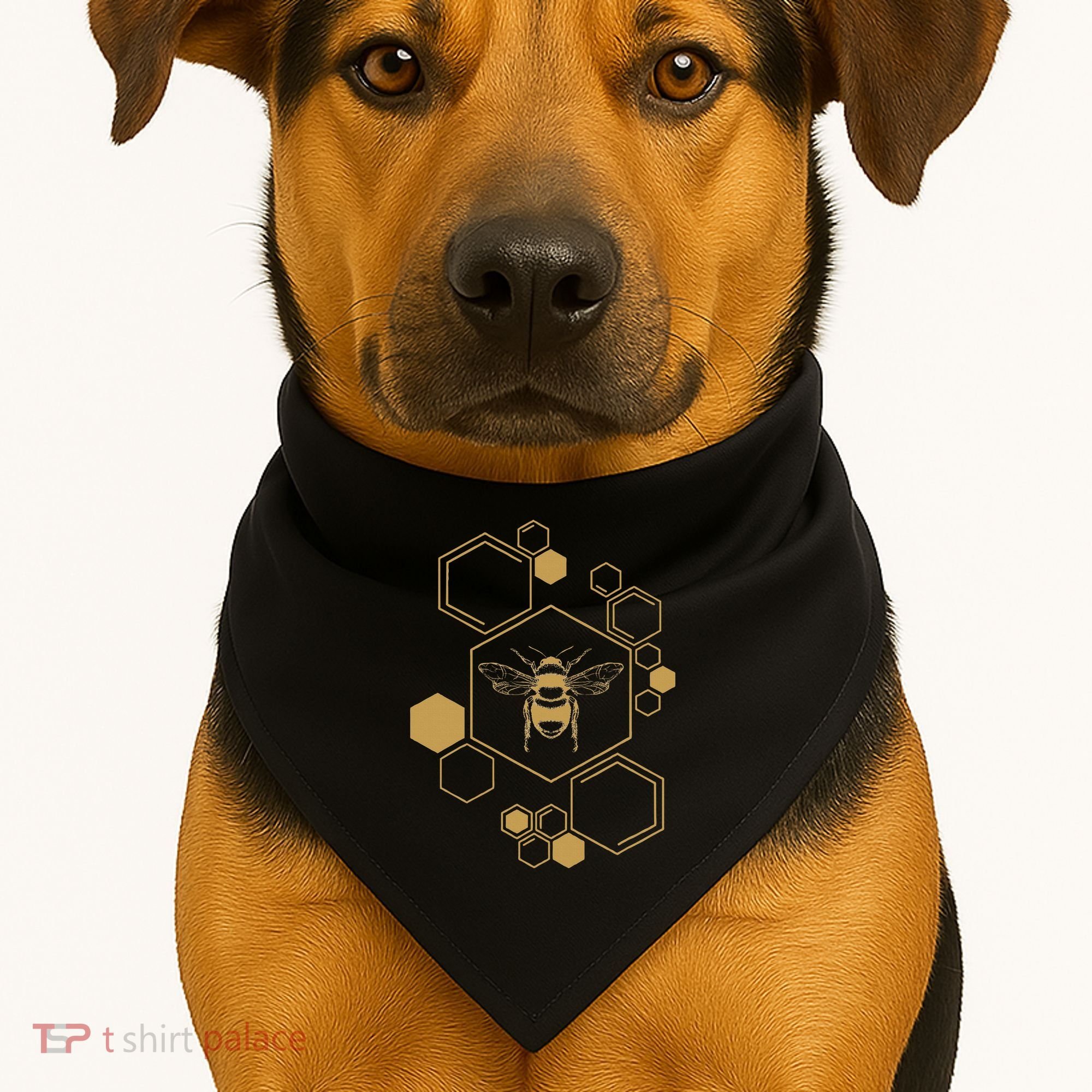 Honey Bee Hive Honeycomb Beekeeping Beekeeper Gift USA-Made Doggie Bandana