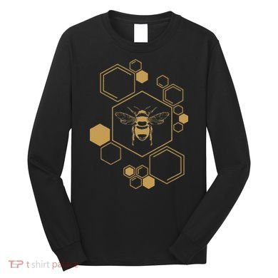 Honey Bee Hive Honeycomb Beekeeping Beekeeper Gift Long Sleeve Shirt