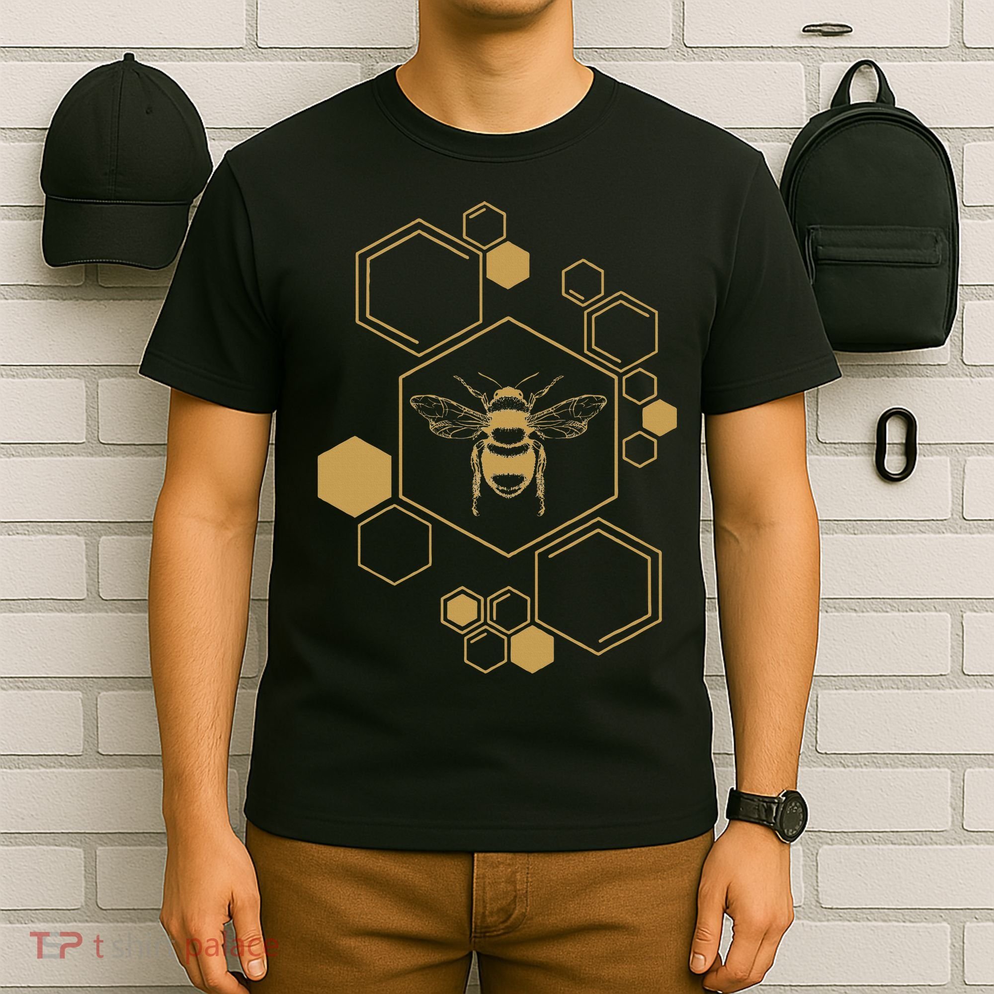 Honey Bee Hive Honeycomb Beekeeping Beekeeper Gift T-Shirt