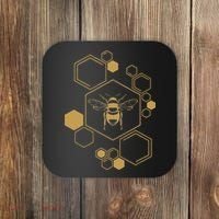 Honey Bee Hive Honeycomb Beekeeping Beekeeper Gift Coaster thumb 0