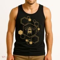 Honey Bee Hive Honeycomb Beekeeping Beekeeper Gift Tank Top thumb 3