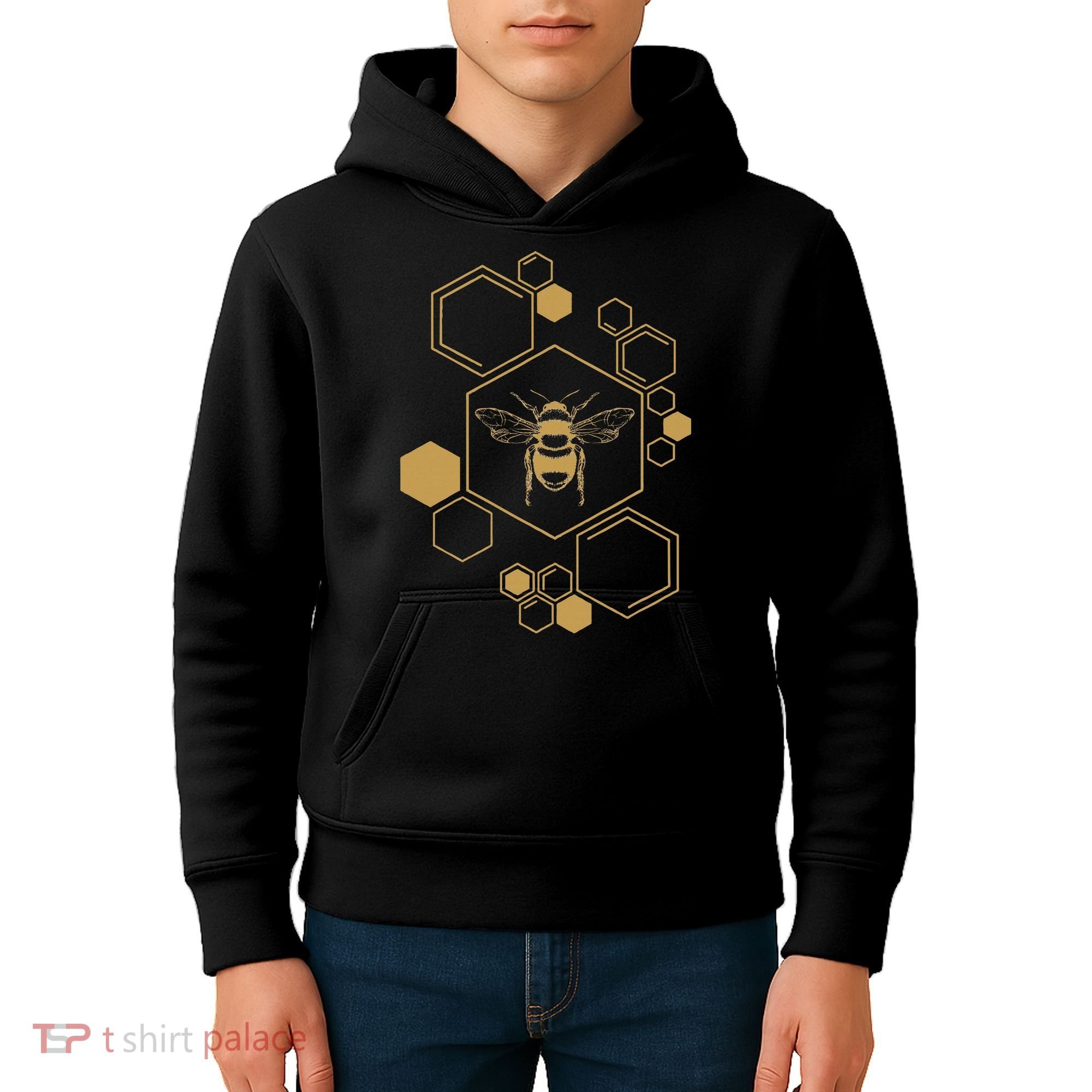 Honey Bee Hive Honeycomb Beekeeping Beekeeper Gift Kids Hoodie