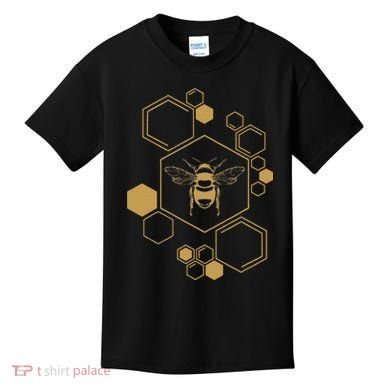 Honey Bee Hive Honeycomb Beekeeping Beekeeper Gift Kids T-Shirt