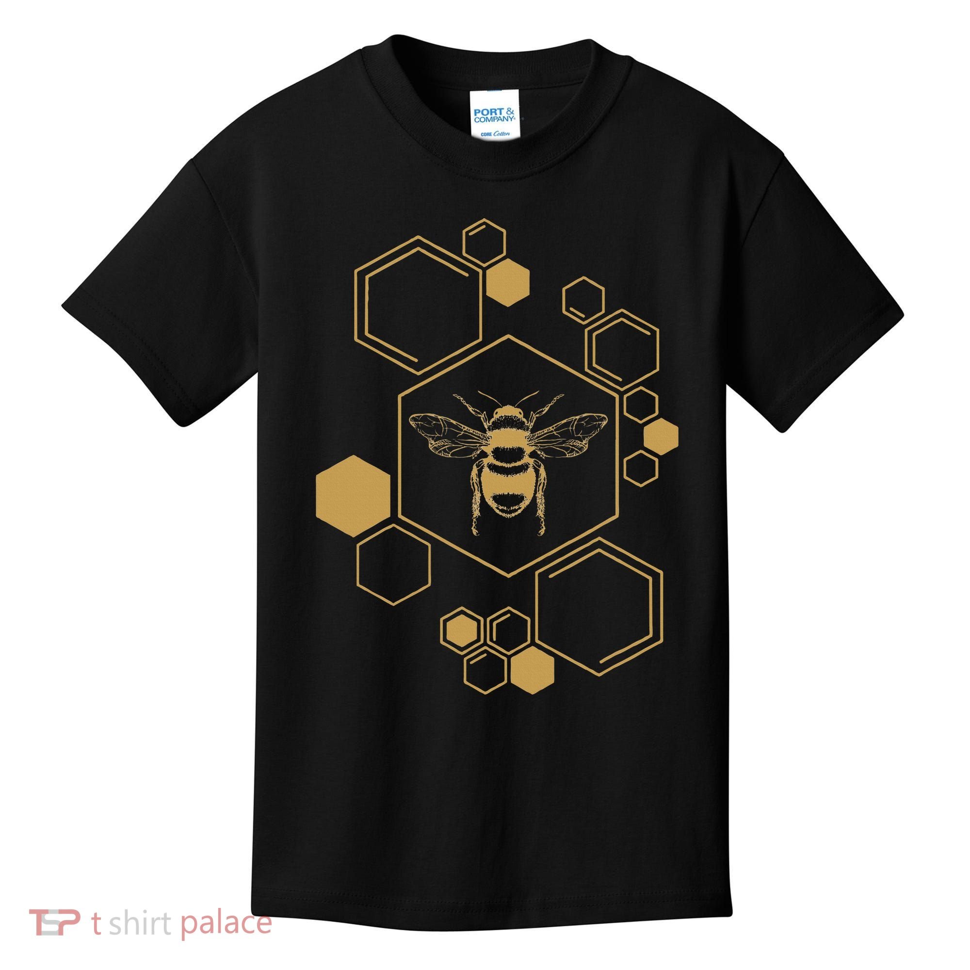 Honey Bee Hive Honeycomb Beekeeping Beekeeper Gift Kids T-Shirt