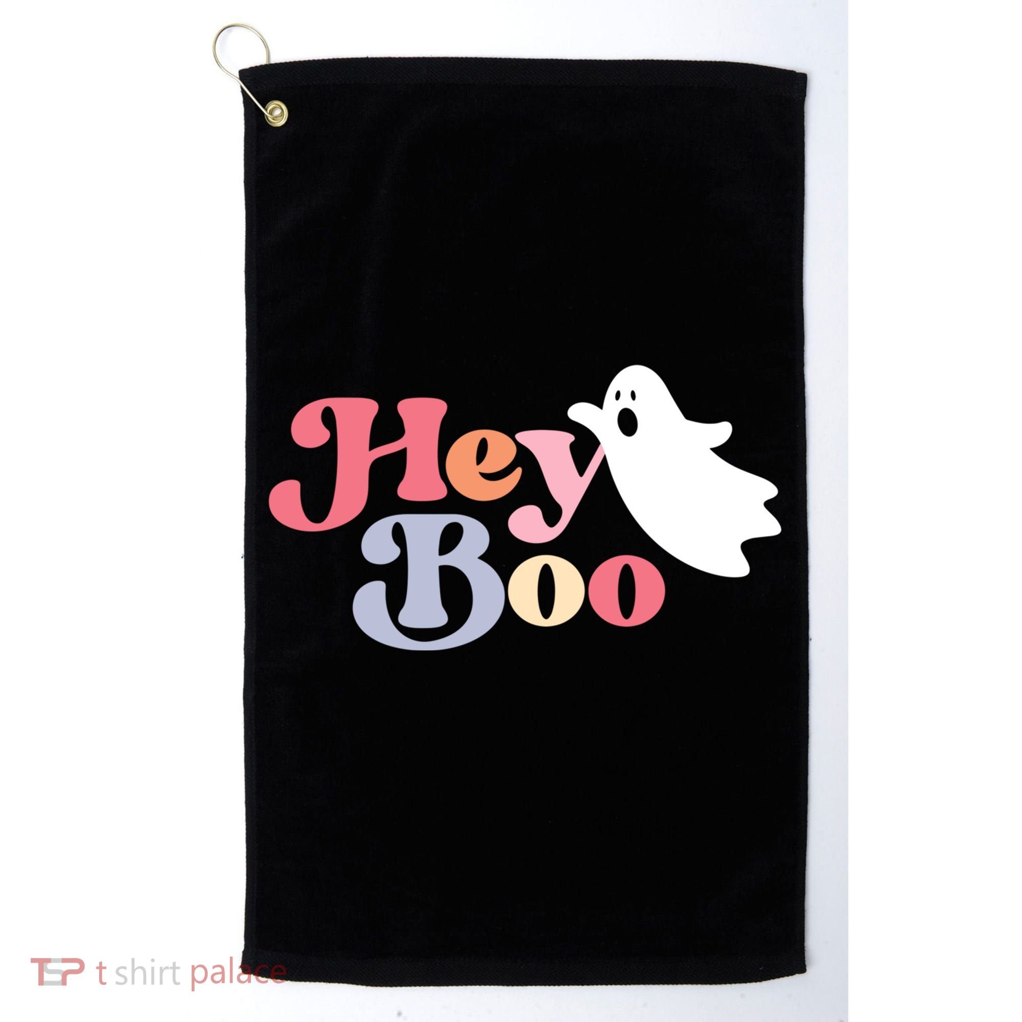 Hey Boo Halloween Great Gift Funny Ghost Boo Halloween Costume Gift Golf Towel