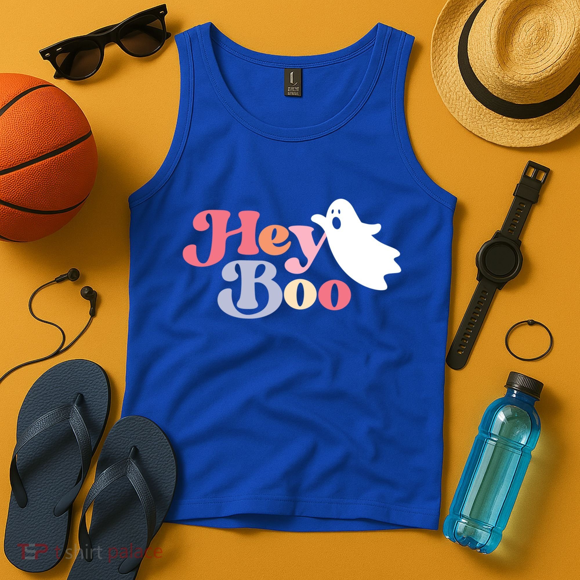Hey Boo Halloween Great Gift Funny Ghost Boo Halloween Costume Gift Tank Top