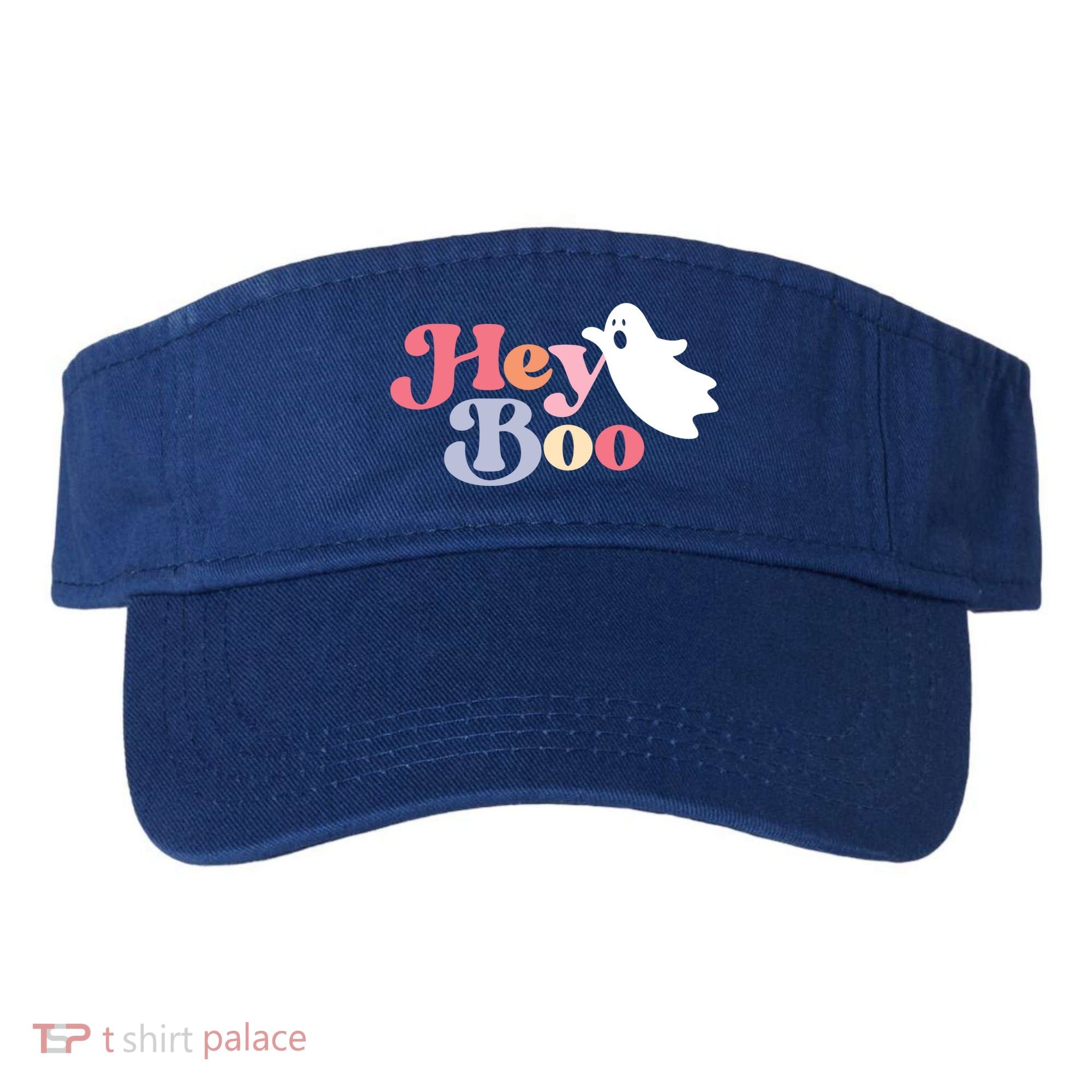 Hey Boo Halloween Great Gift Funny Ghost Boo Halloween Costume Gift Visor
