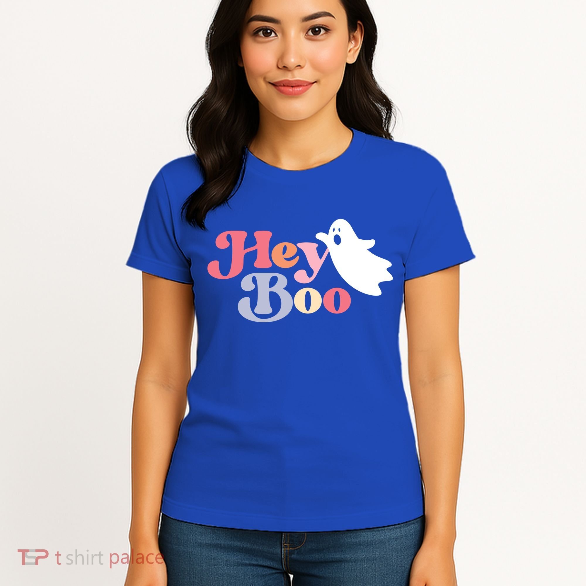 Hey Boo Halloween Great Gift Funny Ghost Boo Halloween Costume Gift Women's T-Shirt