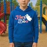 Hey Boo Halloween Great Gift Funny Ghost Boo Halloween Costume Gift Kids Hoodie thumb 2