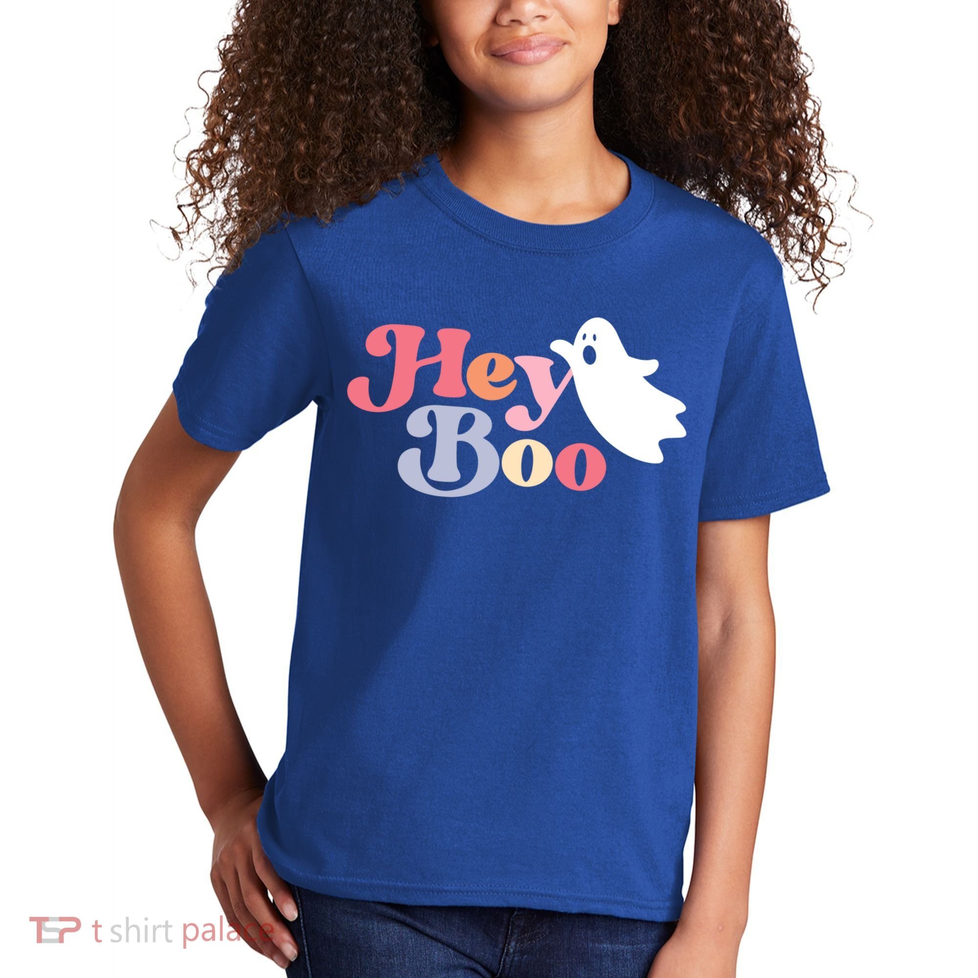 Hey Boo Halloween Great Gift Funny Ghost Boo Halloween Costume Gift Kids T-Shirt