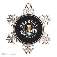 Hearsay Brewery Home Of The Mega Pint Beer Funny Ornament thumb 0