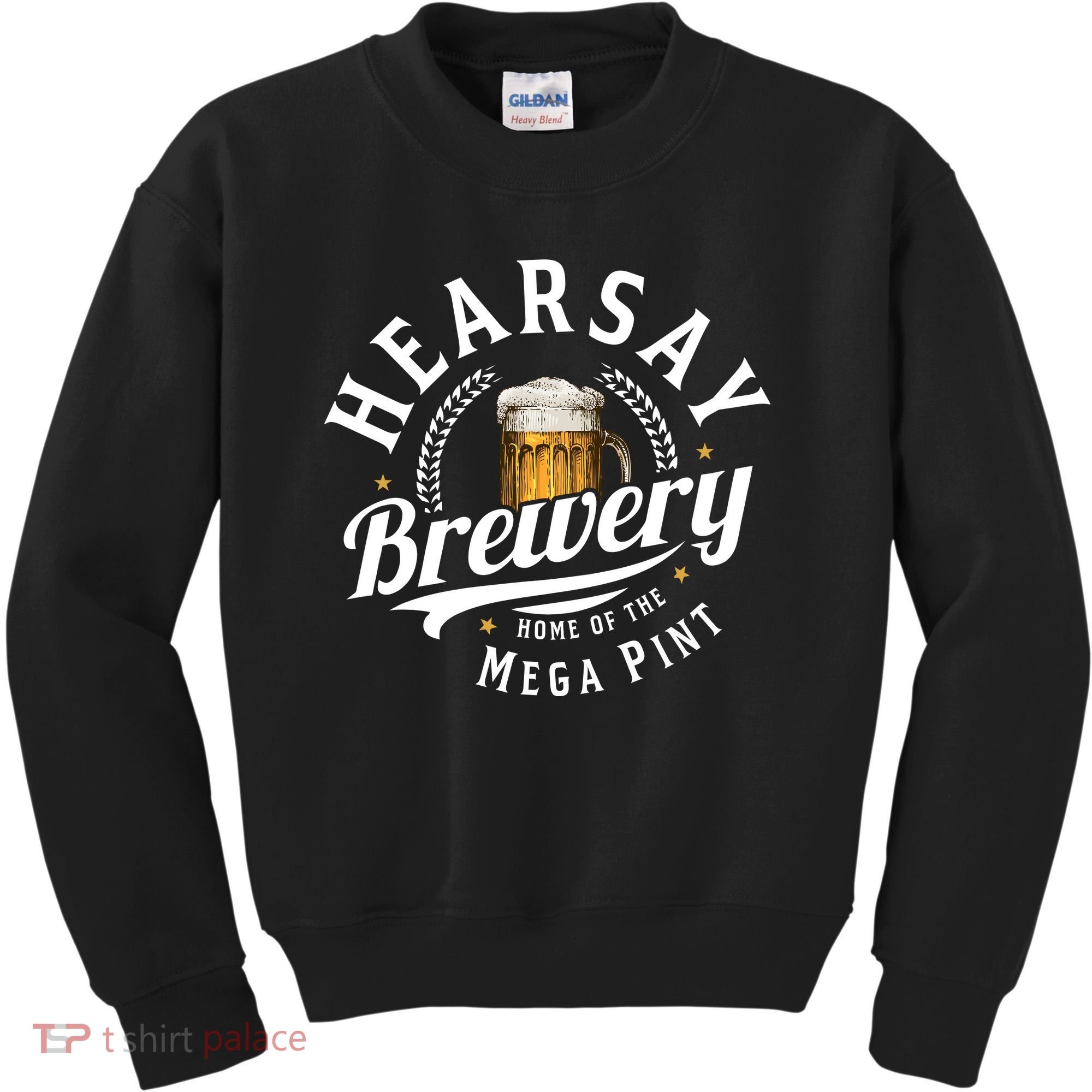 Hearsay Brewery Home Of The Mega Pint Beer Funny Kids Sweatshirt