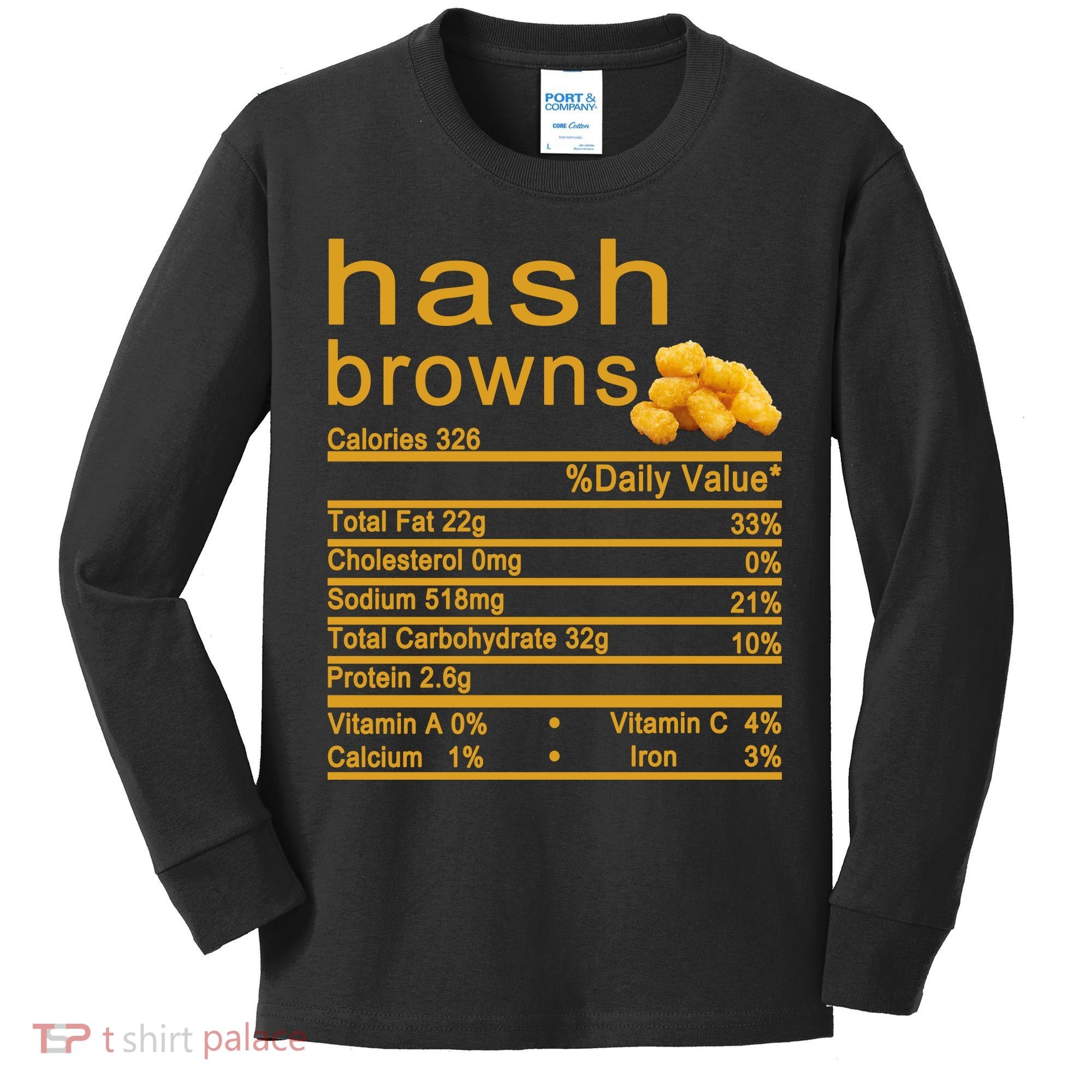 Hash Browns Kids Long Sleeve Shirt