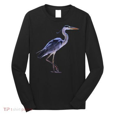 Heron Blue Heron Water Bird Long Sleeve Shirt