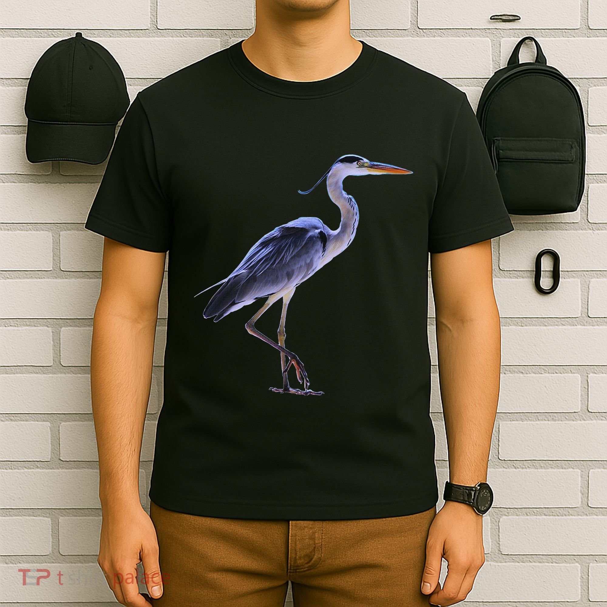 Heron Blue Heron Water Bird T-Shirt