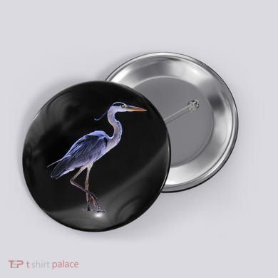 Heron Blue Heron Water Bird Button