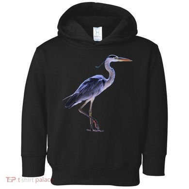 Heron Blue Heron Water Bird Toddler Hoodie