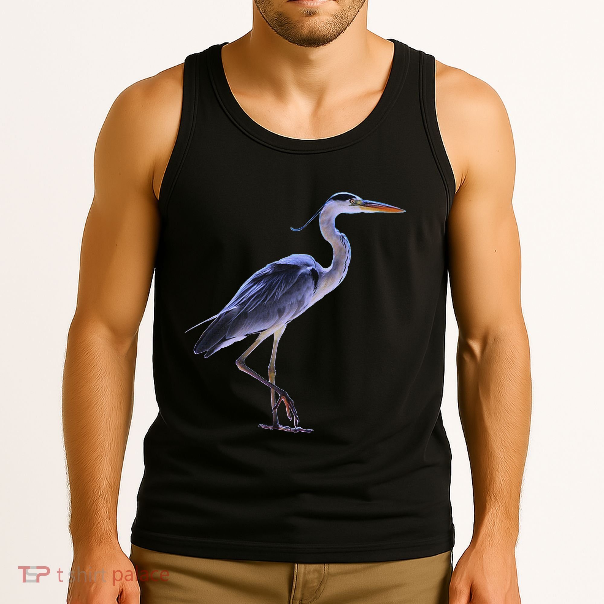 Heron Blue Heron Water Bird Tank Top