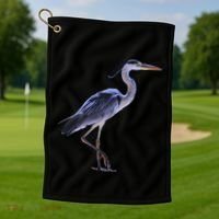Heron Blue Heron Water Bird Golf Towel thumb 1