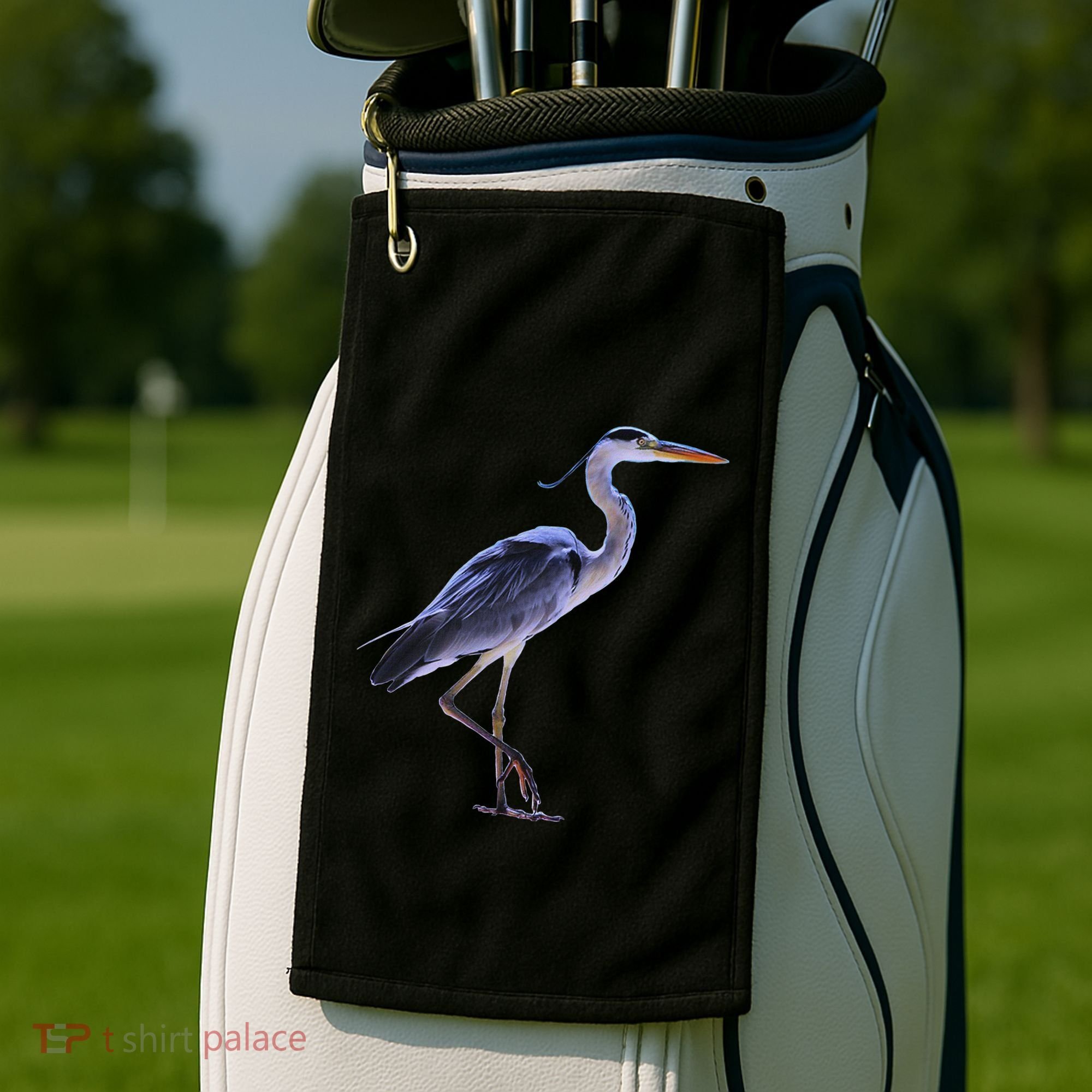 Heron Blue Heron Water Bird Golf Towel
