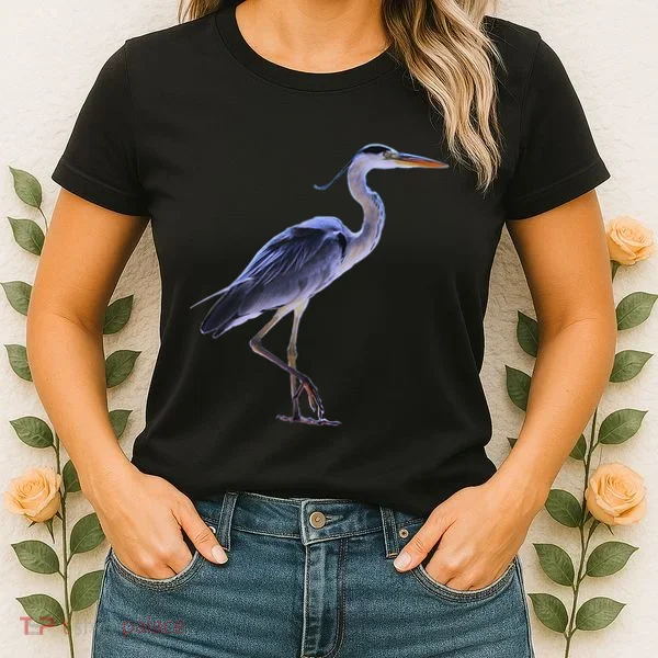 Heron Blue Heron Water Bird Women's T-Shirt