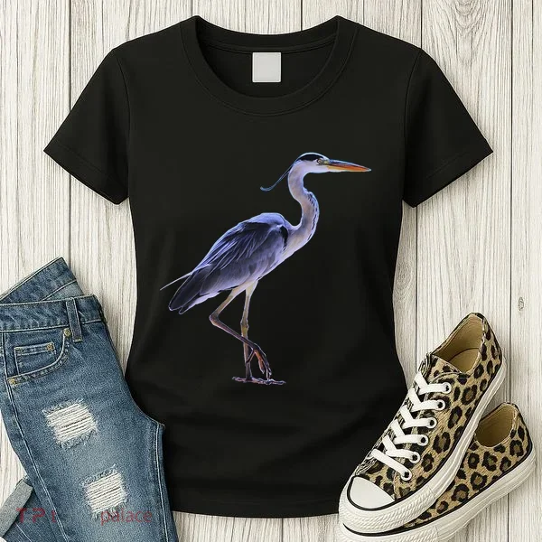 Heron Blue Heron Water Bird Women's T-Shirt