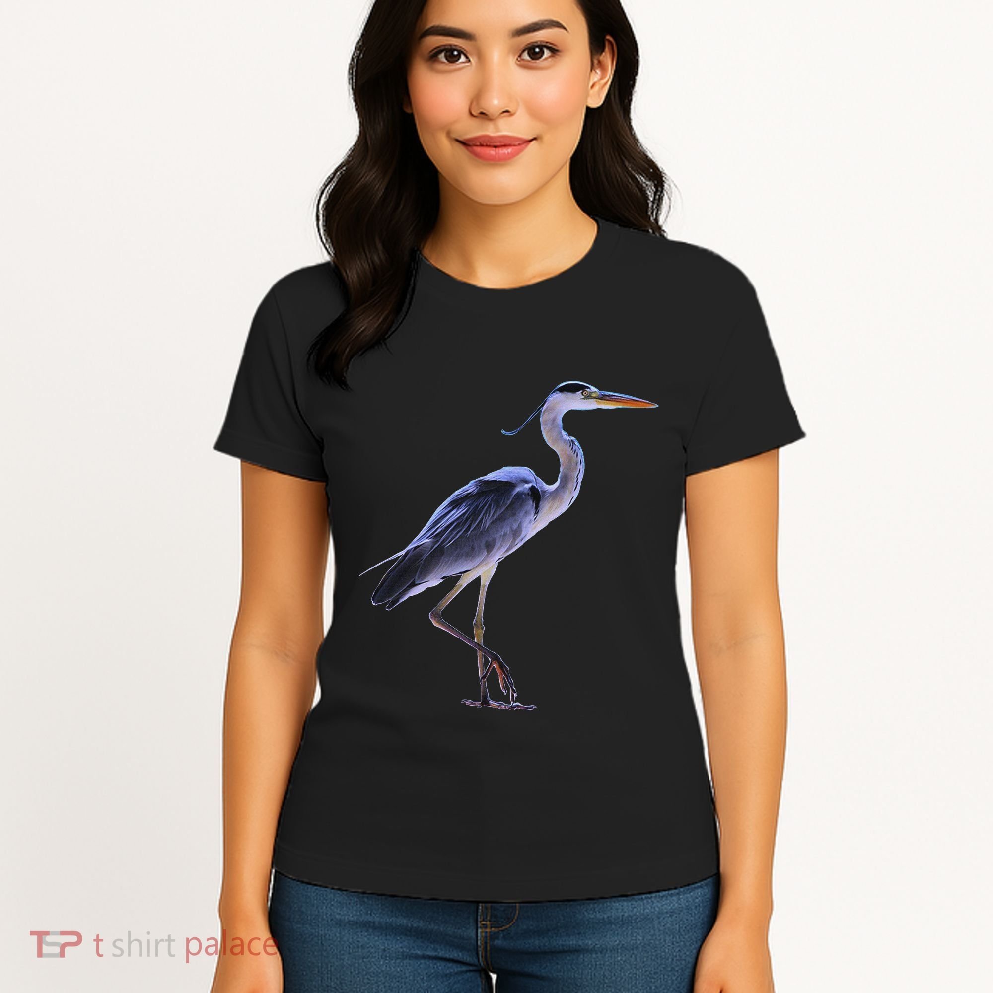 Heron Blue Heron Water Bird Women's T-Shirt