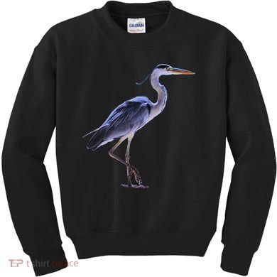 Heron Blue Heron Water Bird Kids Sweatshirt