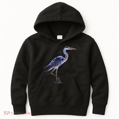 Heron Blue Heron Water Bird Kids Hoodie
