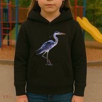Heron Blue Heron Water Bird Kids Hoodie thumb 3