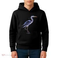 Heron Blue Heron Water Bird Kids Hoodie thumb 4