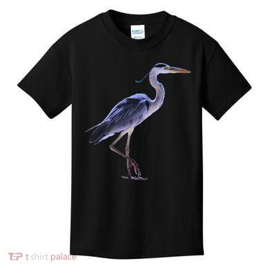 Heron Blue Heron Water Bird Kids T-Shirt