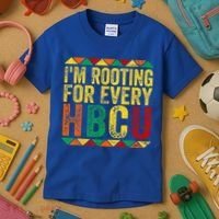 HBCU Black History Month Im Rooting For Every HBCU Kids T-Shirt thumb 3