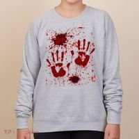 Help Bloody Halloween Costume Blood Matching Women's Sweatshirt thumb 0