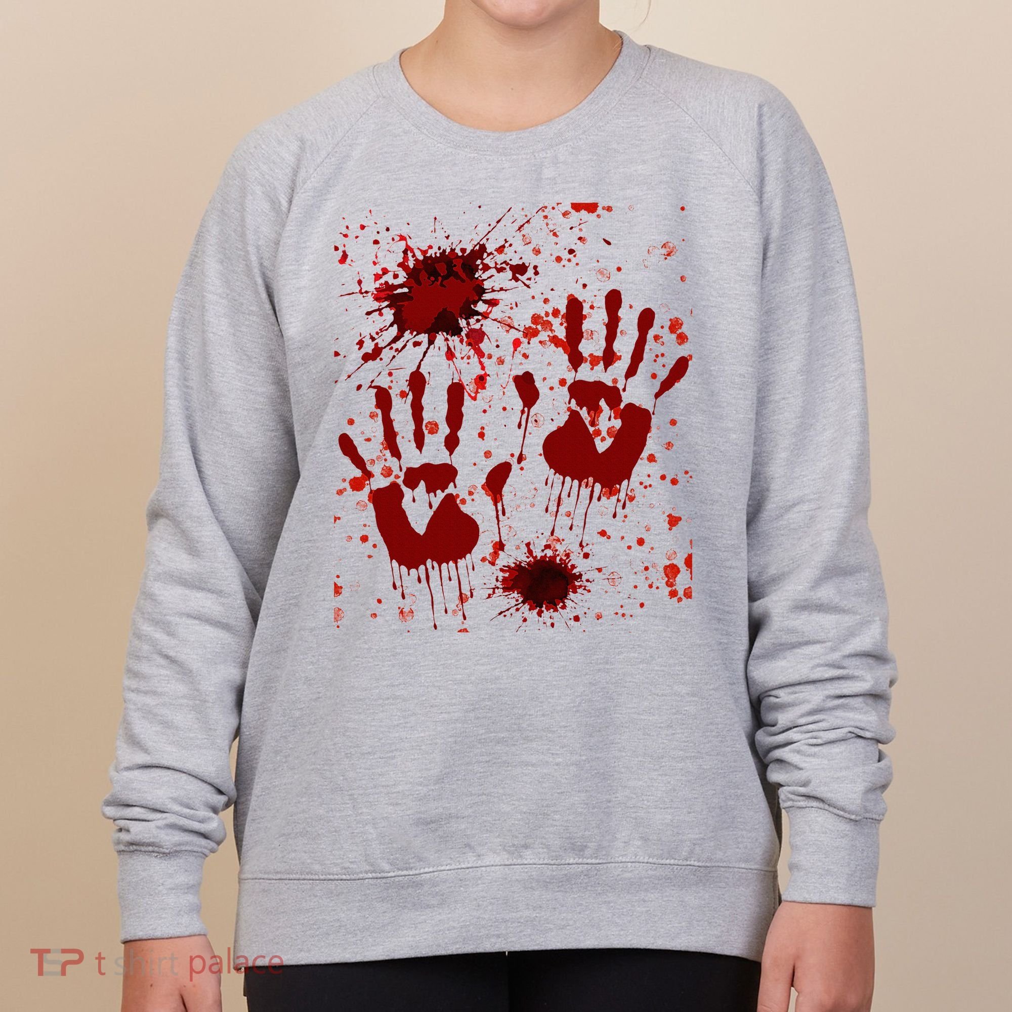 Help Bloody Halloween Costume Blood Matching Women's Sweatshirt