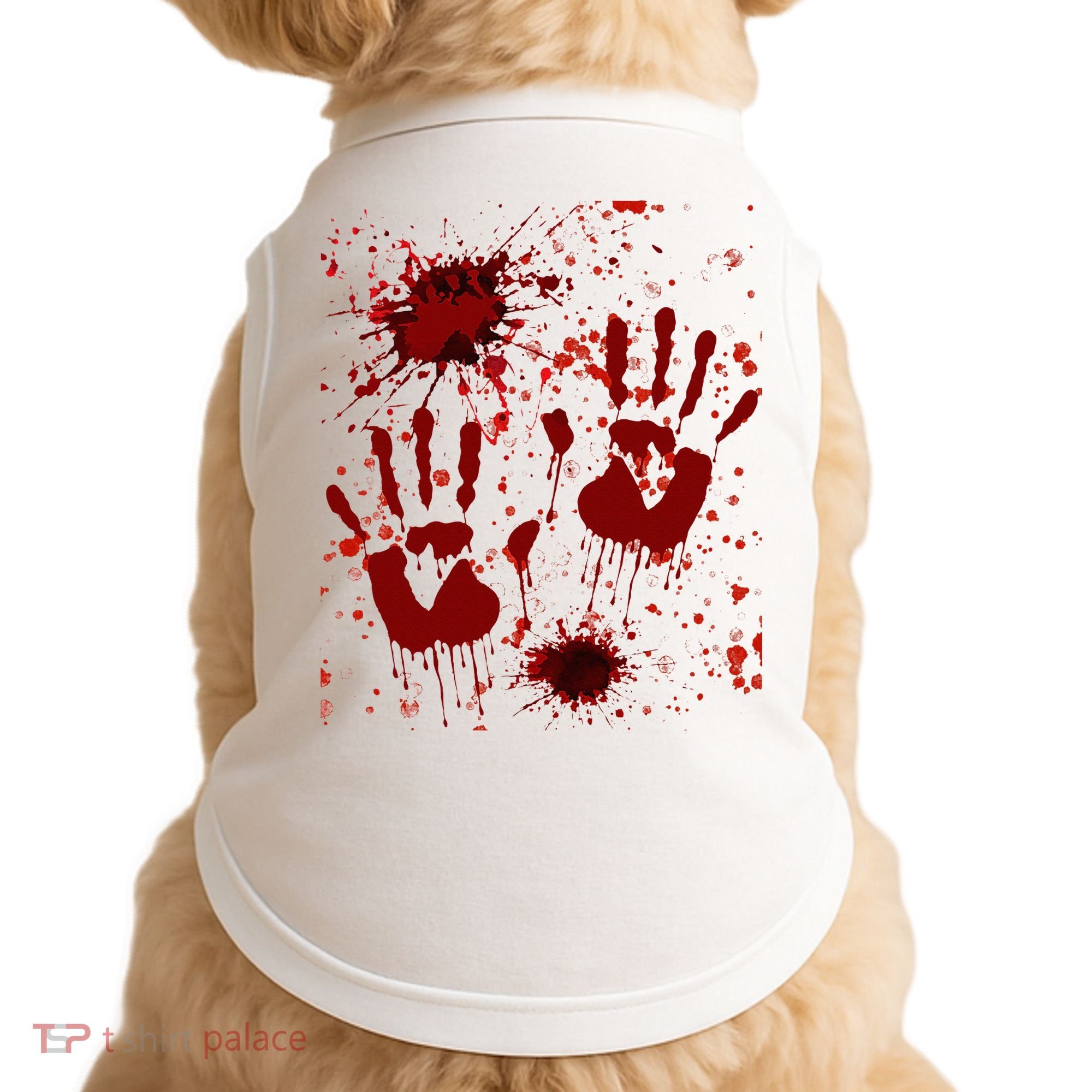 Help Bloody Halloween Costume Blood Matching Doggie Tank