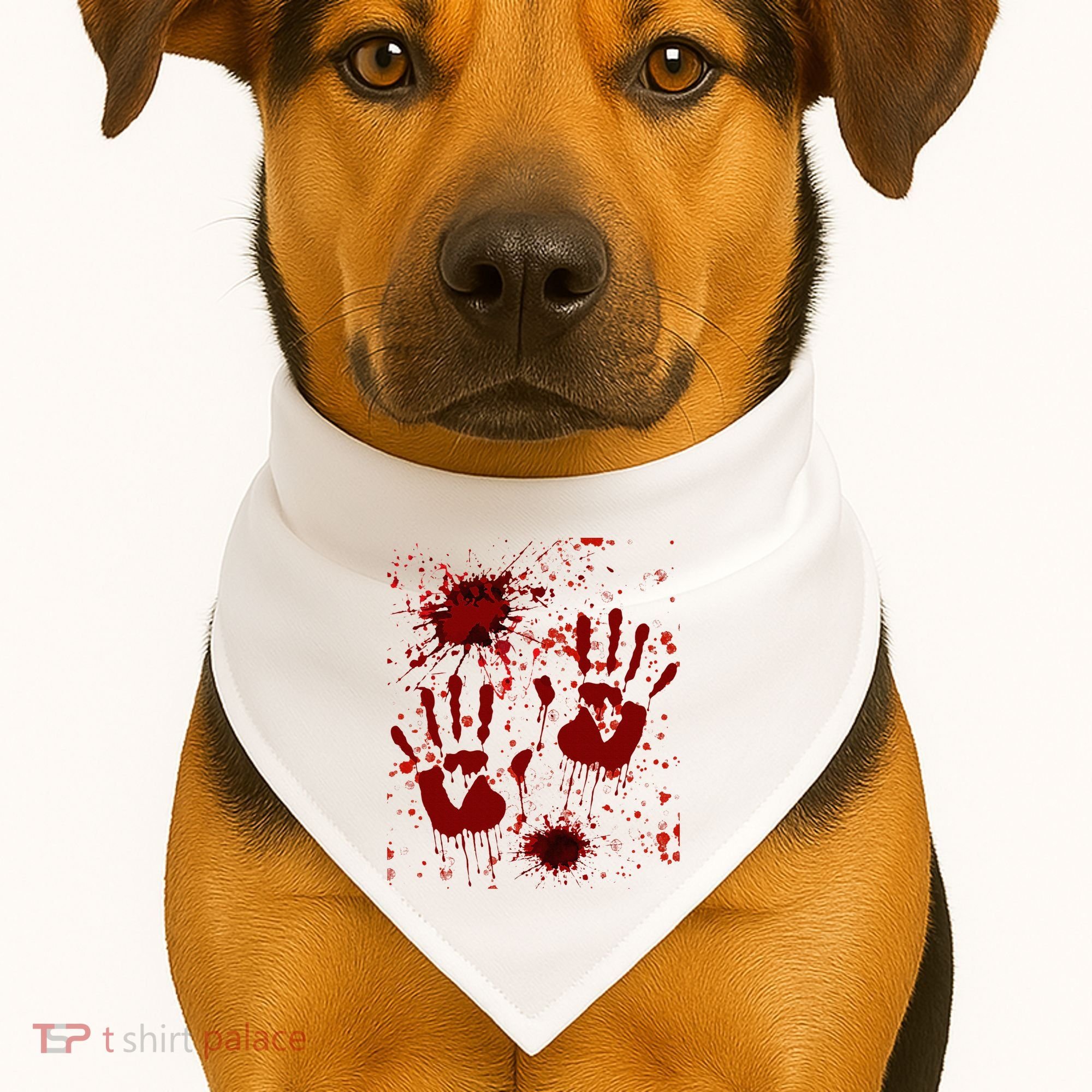 Help Bloody Halloween Costume Blood Matching USA-Made Doggie Bandana