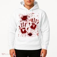 Help Bloody Halloween Costume Blood Matching Hoodie thumb 2