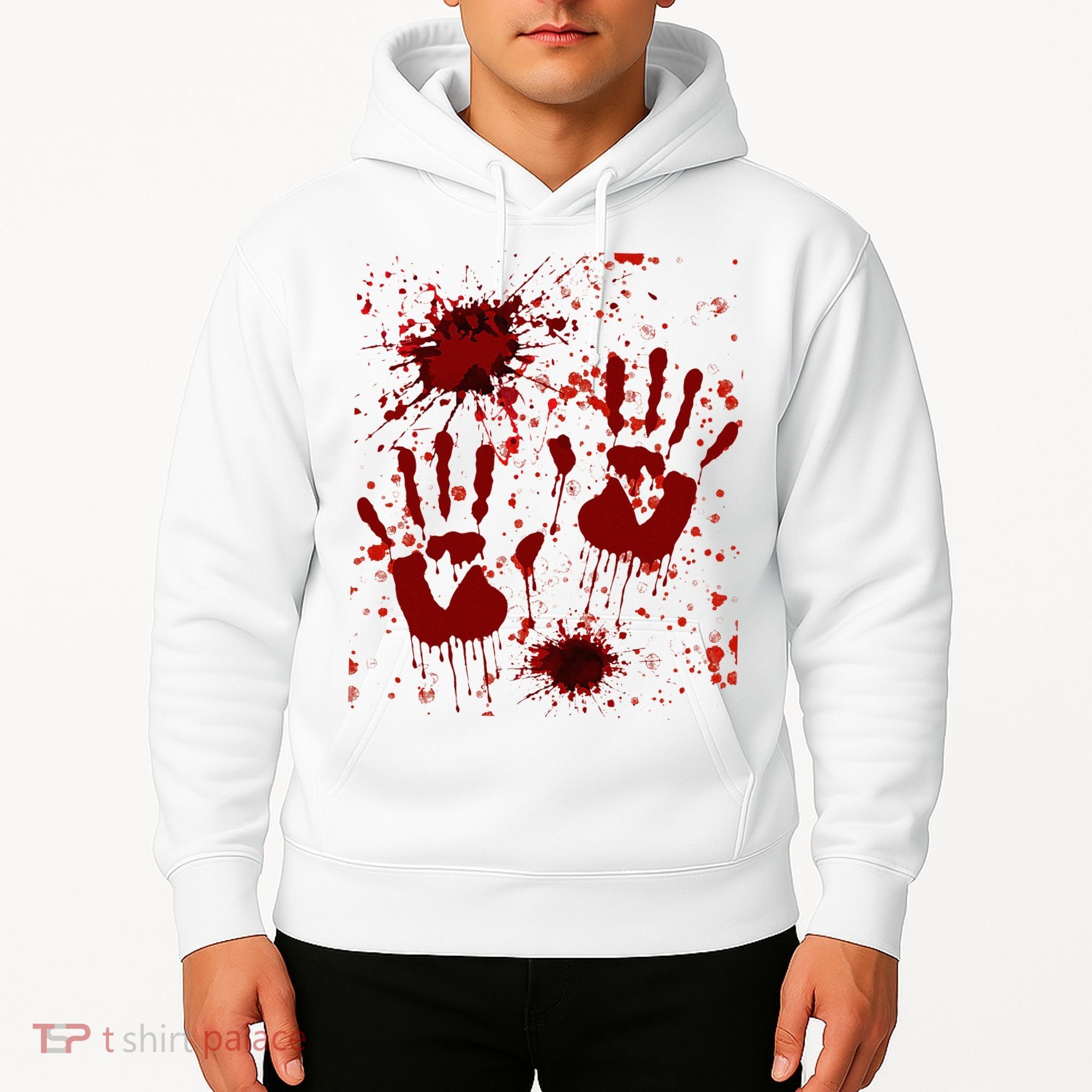 Help Bloody Halloween Costume Blood Matching Hoodie