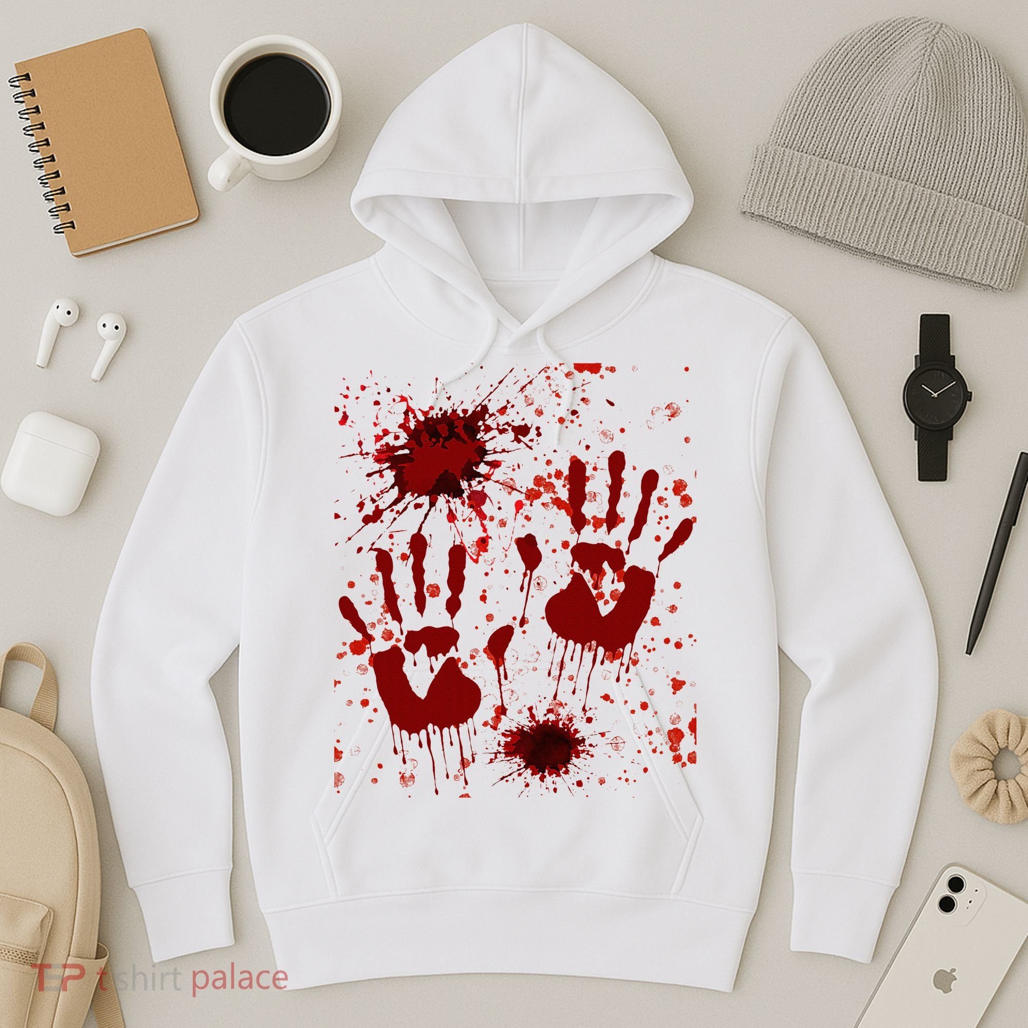 Help Bloody Halloween Costume Blood Matching Hoodie