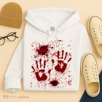 Help Bloody Halloween Costume Blood Matching Hoodie thumb 4
