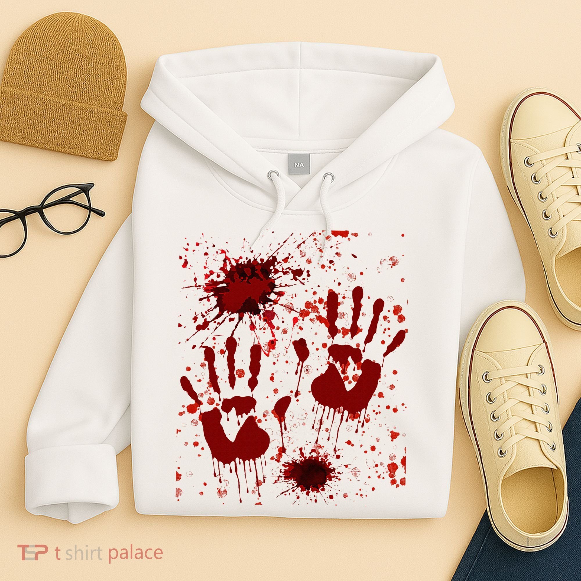 Help Bloody Halloween Costume Blood Matching Hoodie