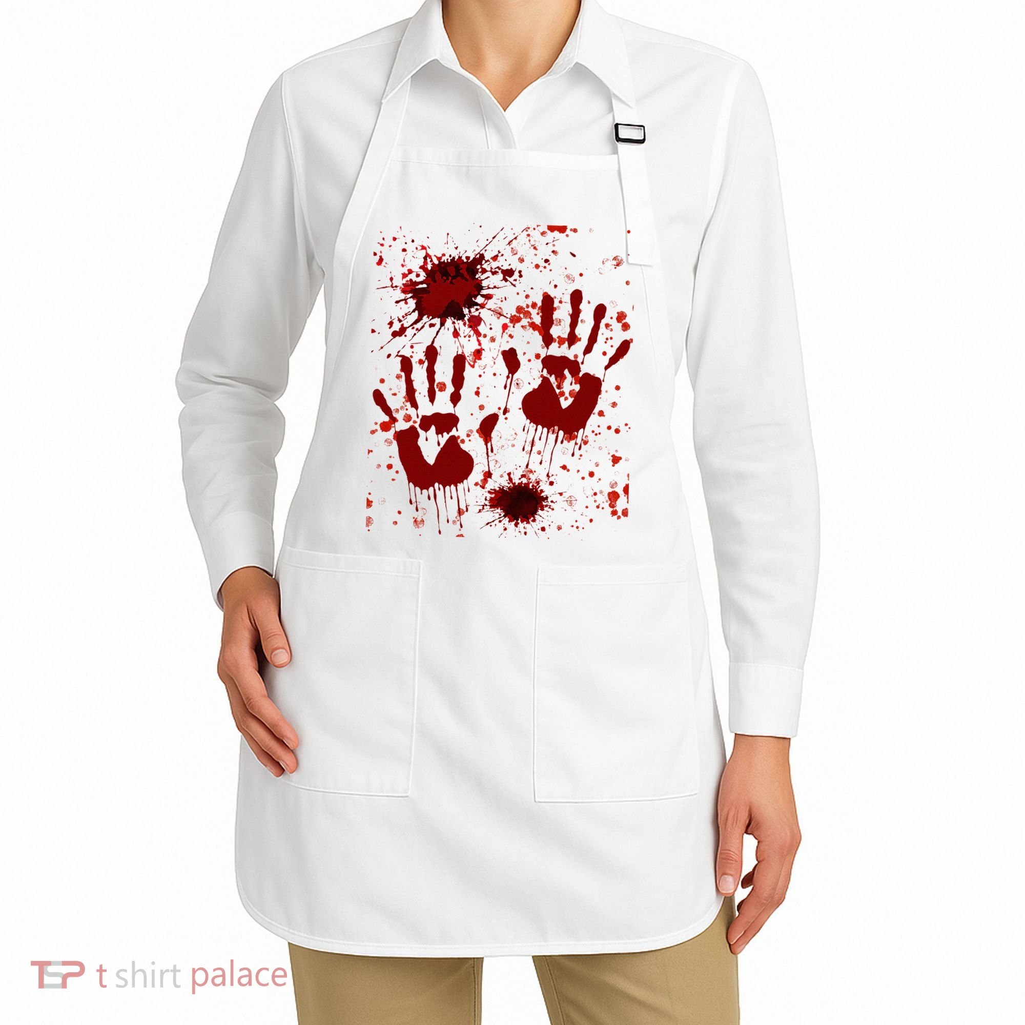 Help Bloody Halloween Costume Blood Matching Apron