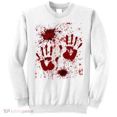Help Bloody Halloween Costume Blood Matching Sweatshirt