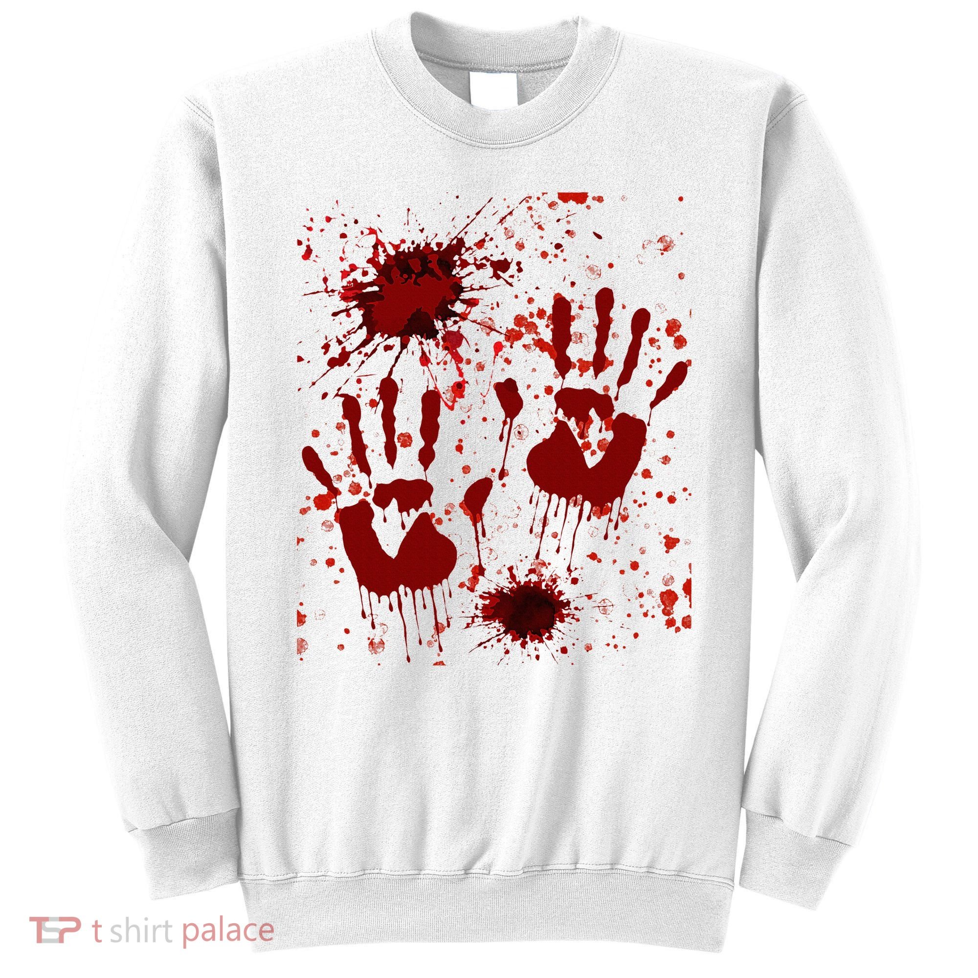 Help Bloody Halloween Costume Blood Matching Sweatshirt