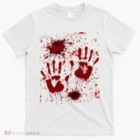Help Bloody Halloween Costume Blood Matching T-Shirt thumb 0